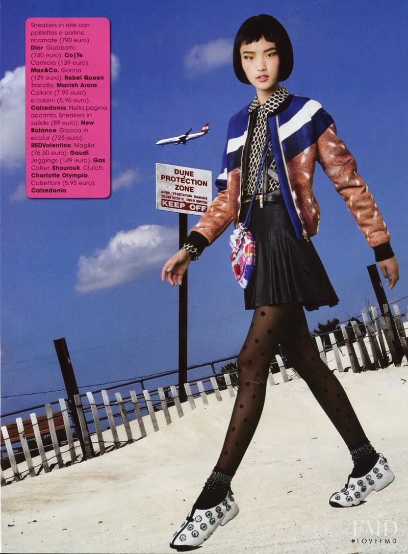 Luping Wang featured in Fiori e comouflage, paillettes e tweed., November 2014