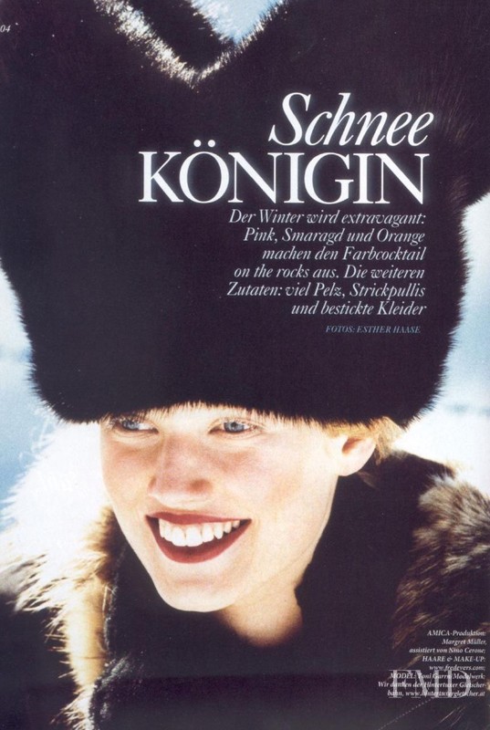 Toni Garrn featured in Schneekönigin, October 2007