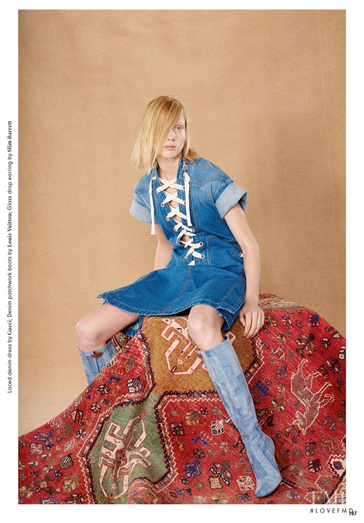 Annely Bouma featured in Threads Indigo Serge Denimes, March 2015