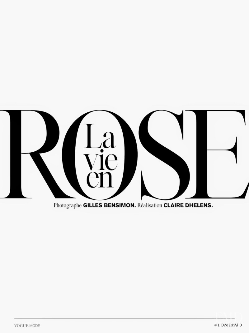La Vie En Rose, September 2014