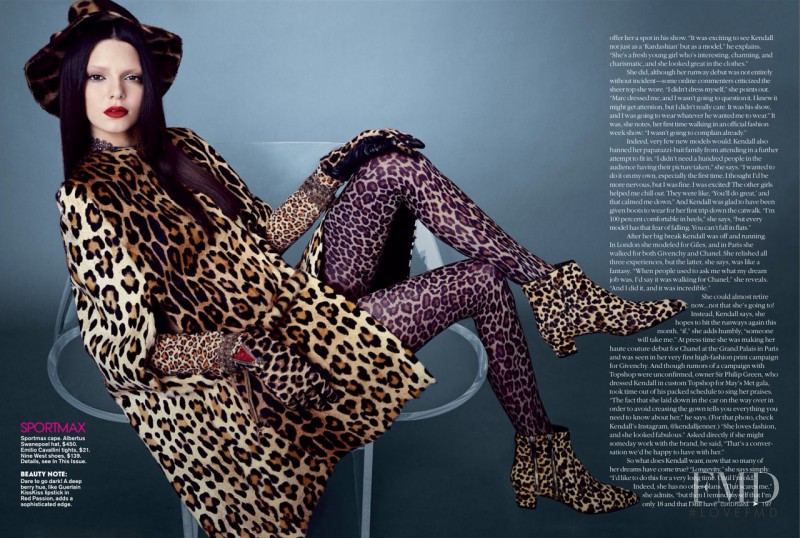 Kendall Jenner featured in Kendall\'s Time, September 2014