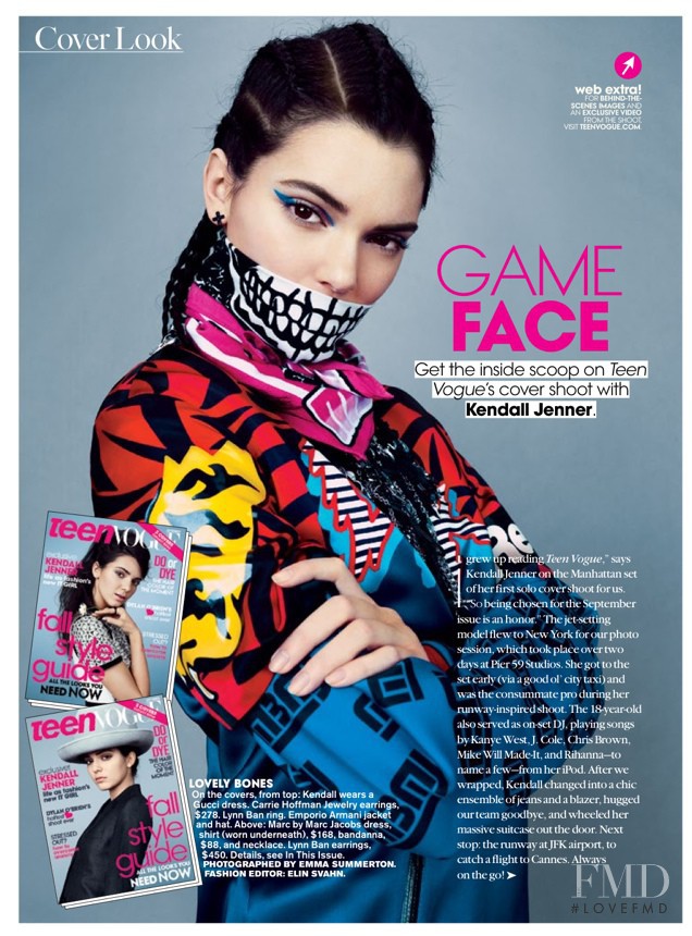 Kendall Jenner featured in Kendall\'s Time, September 2014