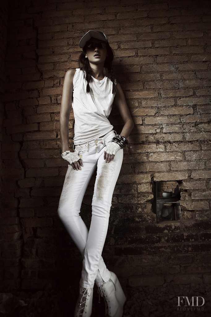 Bruna Tenório featured in White & Wild, August 2011
