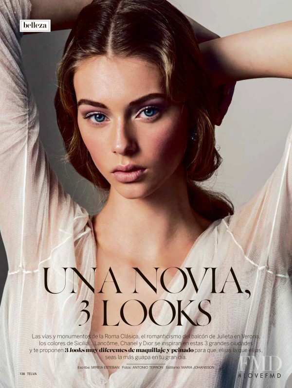 Lauren de Graaf featured in Una Novia, 3 Looks, February 2015