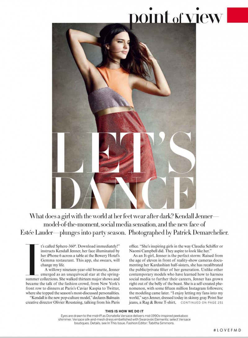 Kendall Jenner featured in Let´s Dance, December 2014
