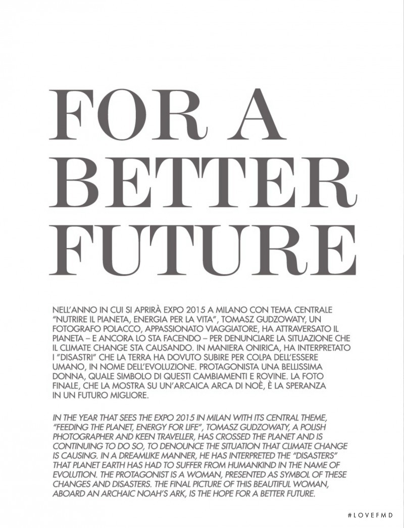 For A Better Future, January 2015