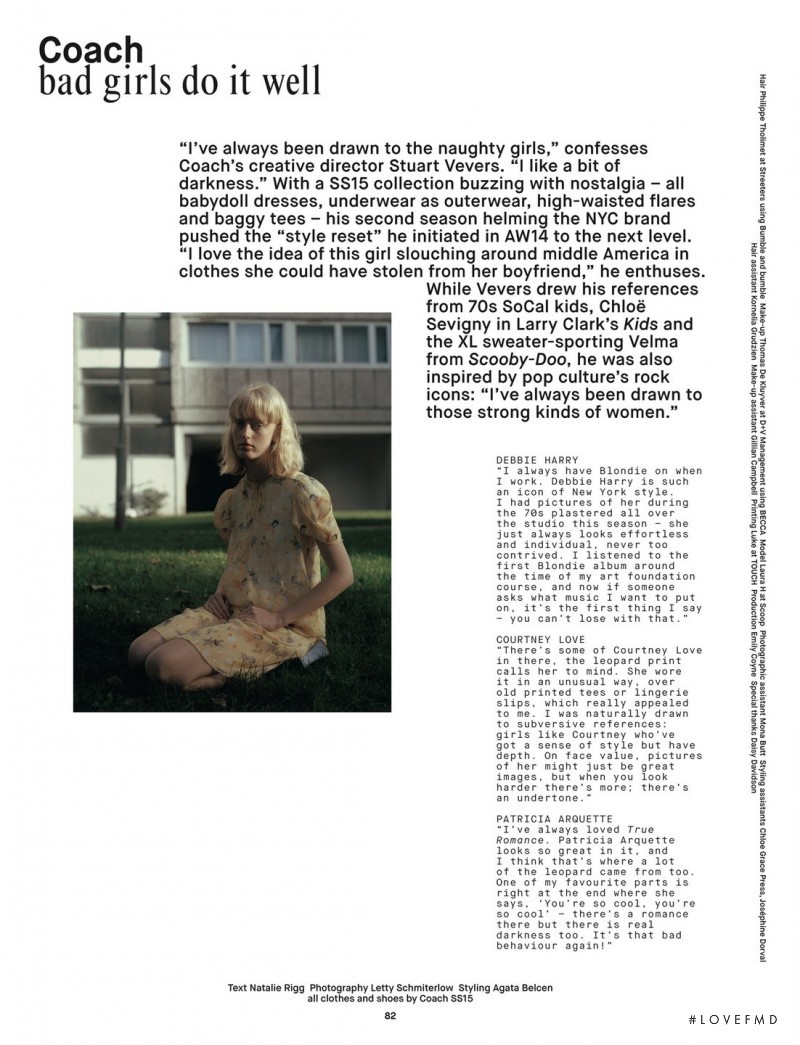 Laura Hagested featured in Coach Bad Girl Do It Well, December 2014