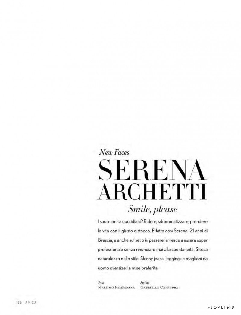 New Faces: Serena Archetti, February 2015