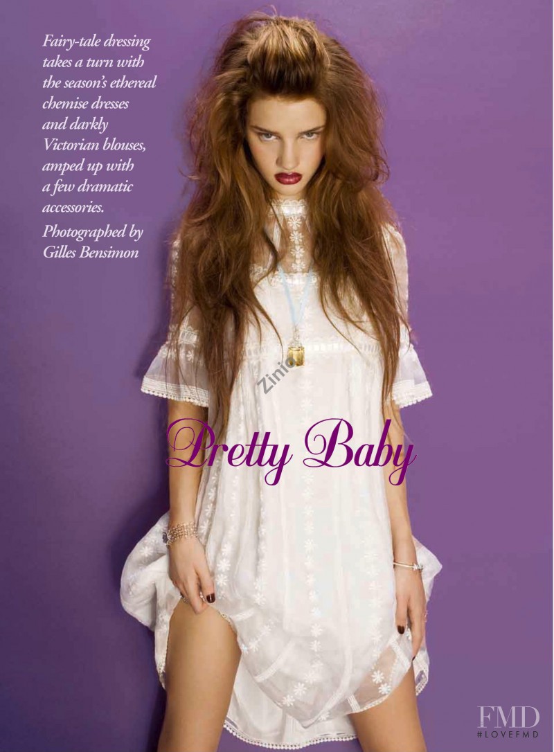 Rosie Huntington-Whiteley featured in Pretty Baby, February 2006