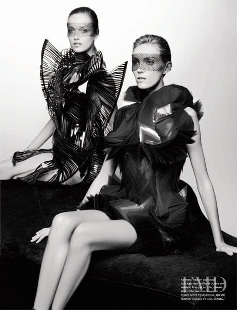 Anja Rubik featured in Héroïnes Couture, September 2011