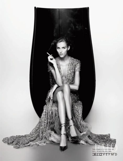 Anja Rubik featured in Héroïnes Couture, September 2011