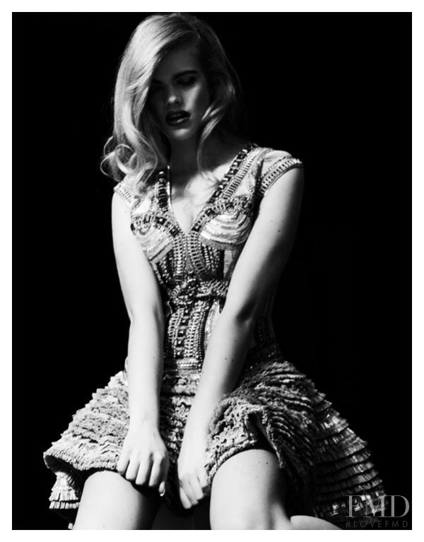 Valerie van der Graaf featured in Metallic Seduction, April 2011