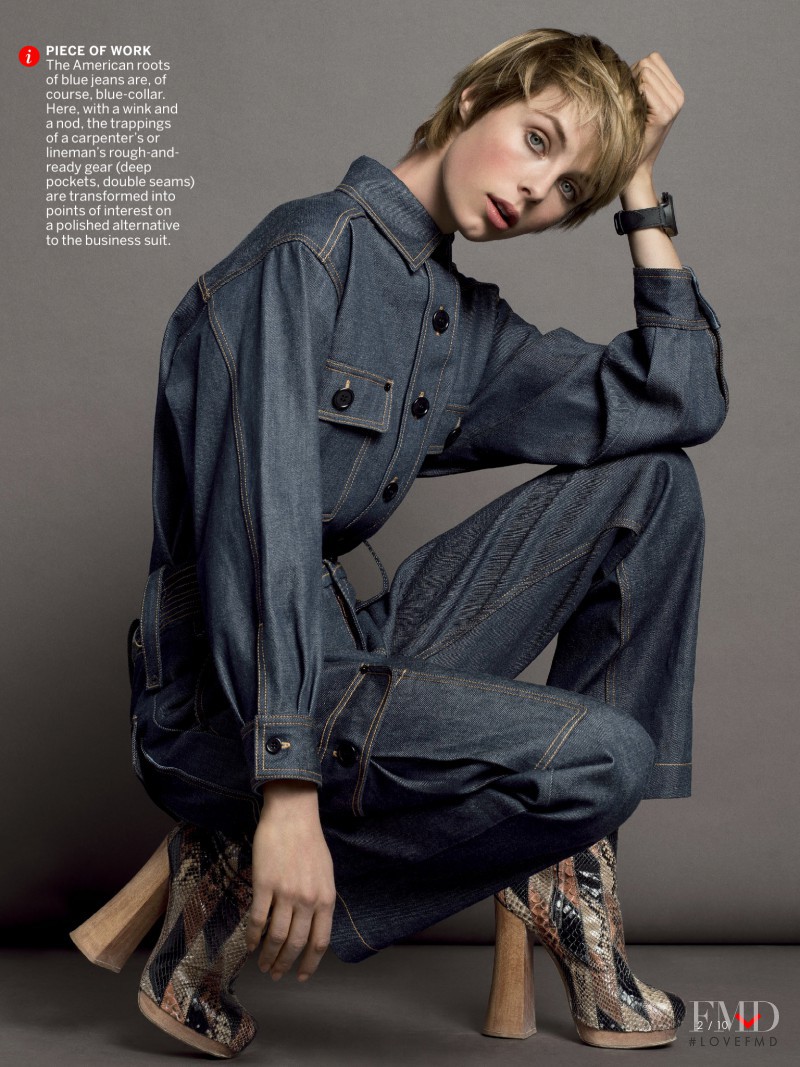 Edie Campbell featured in Mood Indigo, March 2015