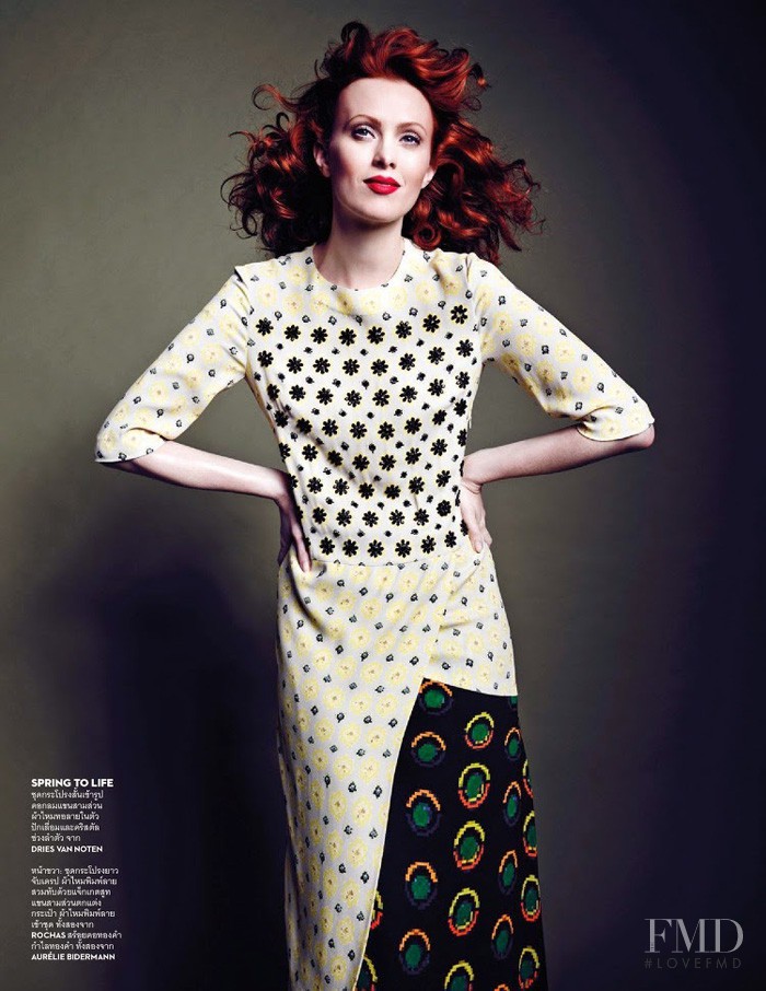 Karen Elson featured in Blooming Glory, March 2015