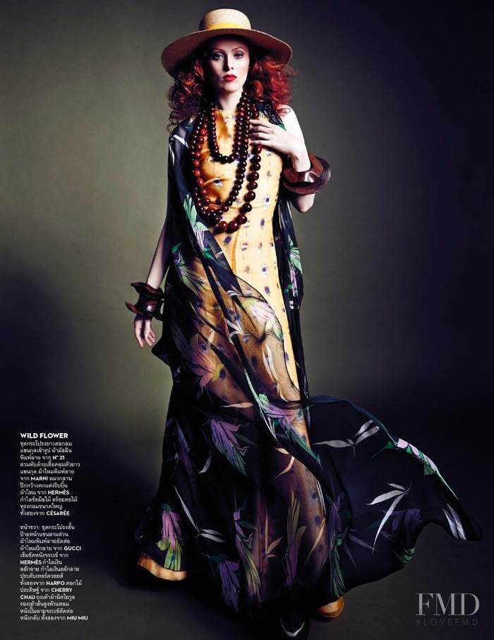 Karen Elson featured in Blooming Glory, March 2015