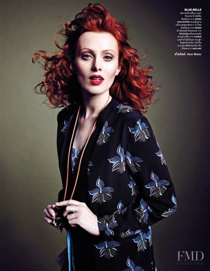 Karen Elson featured in Blooming Glory, March 2015