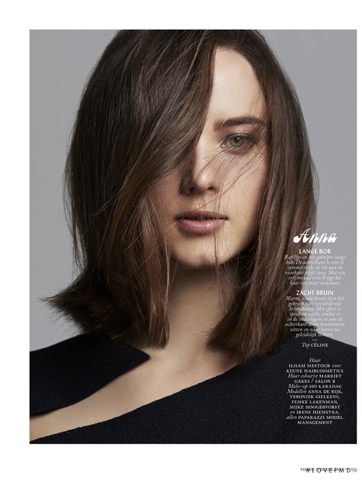 Anna de Rijk featured in Cut and color, April 2015