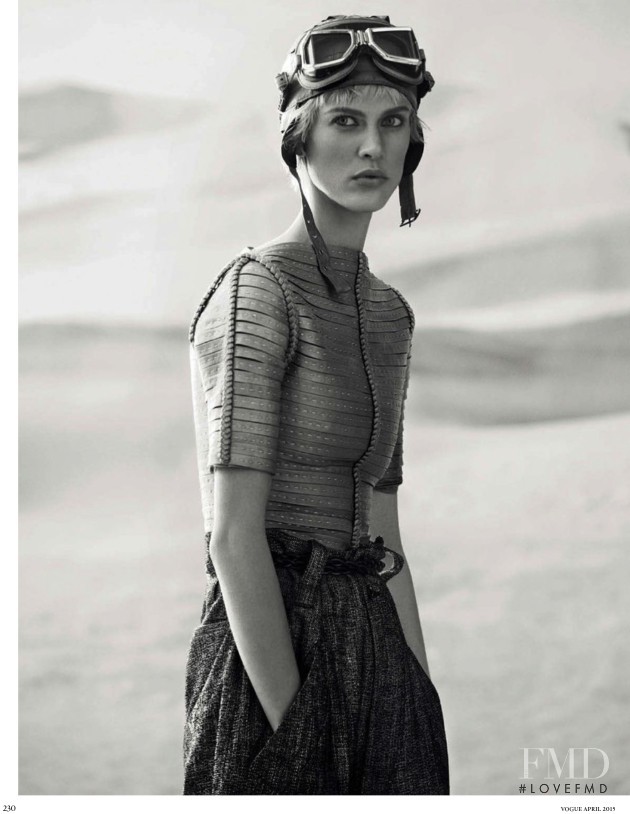 Aymeline Valade featured in Hommage an einen Superstar: Giorgio Armani, April 2015