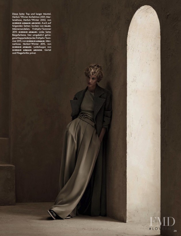 Aymeline Valade featured in Hommage an einen Superstar: Giorgio Armani, April 2015