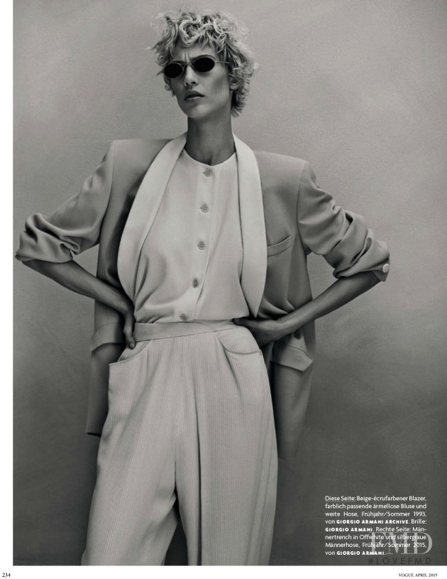 Aymeline Valade featured in Hommage an einen Superstar: Giorgio Armani, April 2015