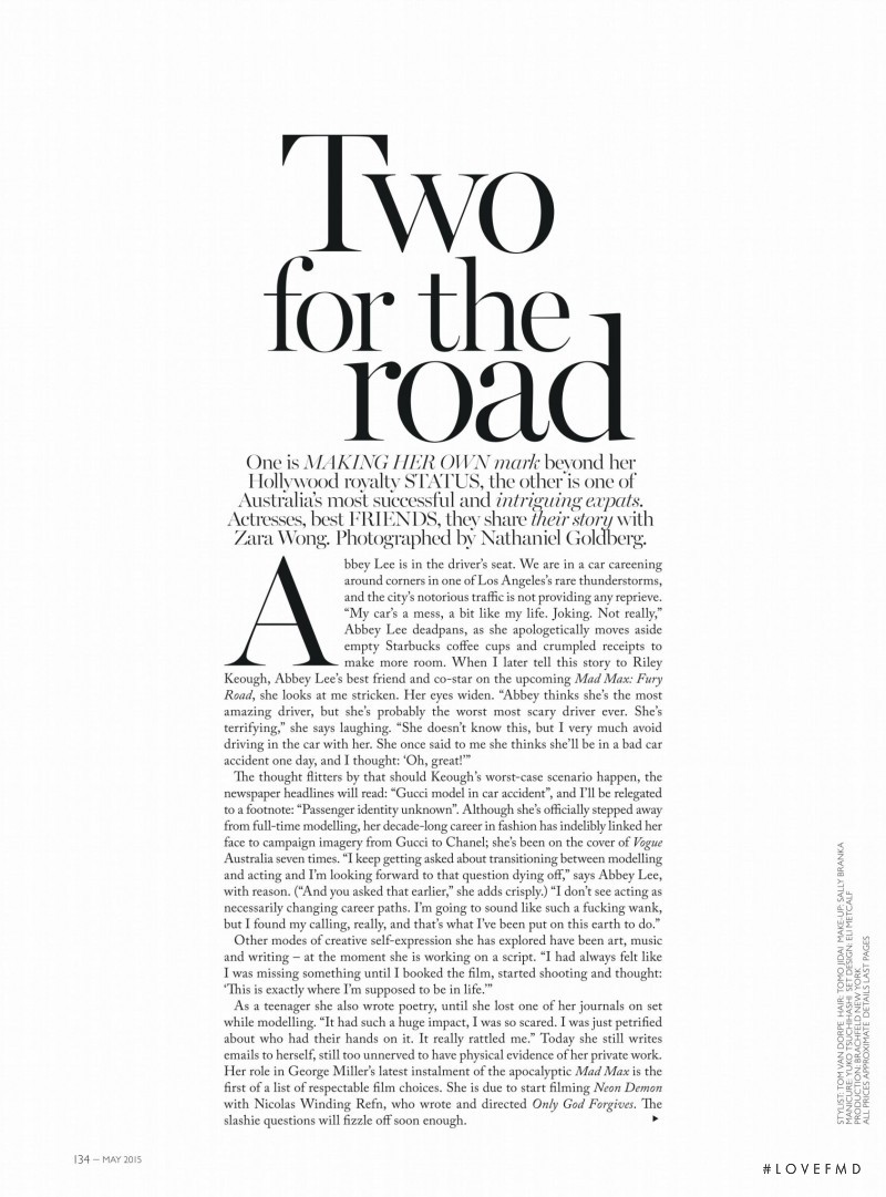 Two For The Road, May 2015