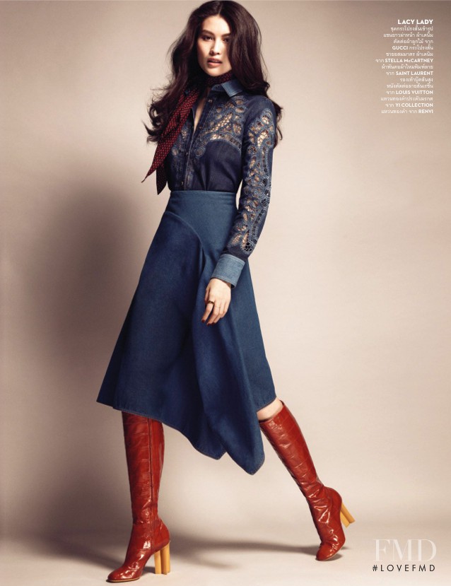 Sui He featured in The Haute Denim, May 2015