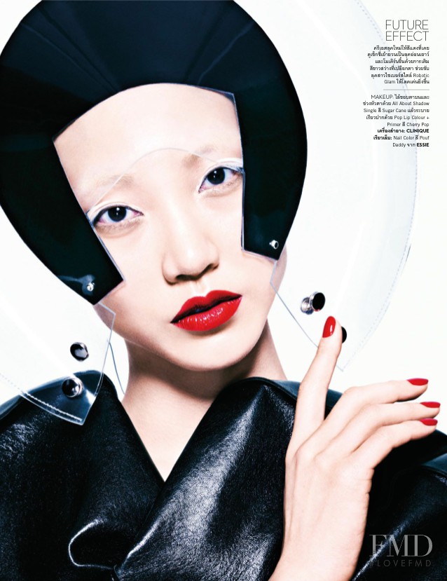Soo Joo Park featured in Vogue Beauty: Red Alert, May 2015