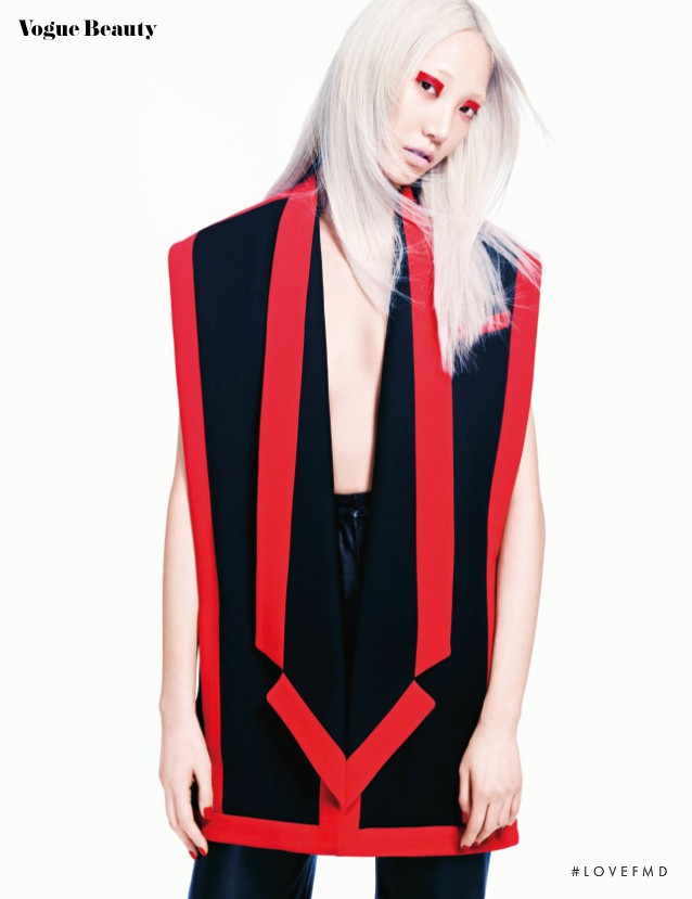 Soo Joo Park featured in Vogue Beauty: Red Alert, May 2015