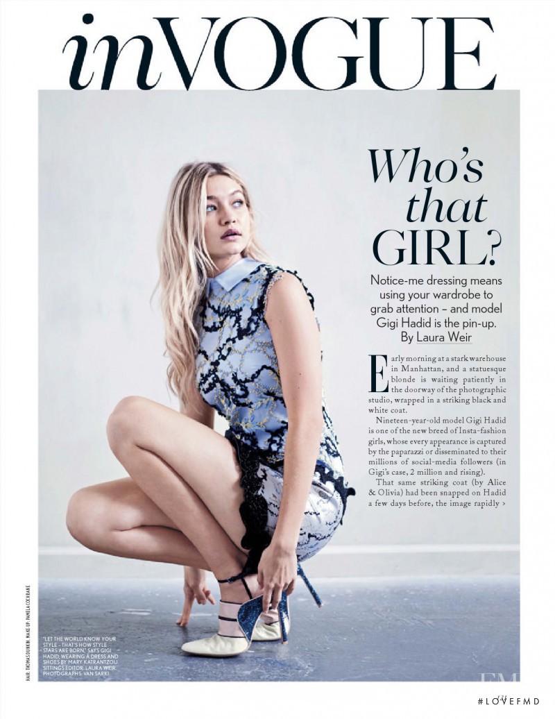 Gigi Hadid featured in Who\'s That Girl?, May 2015