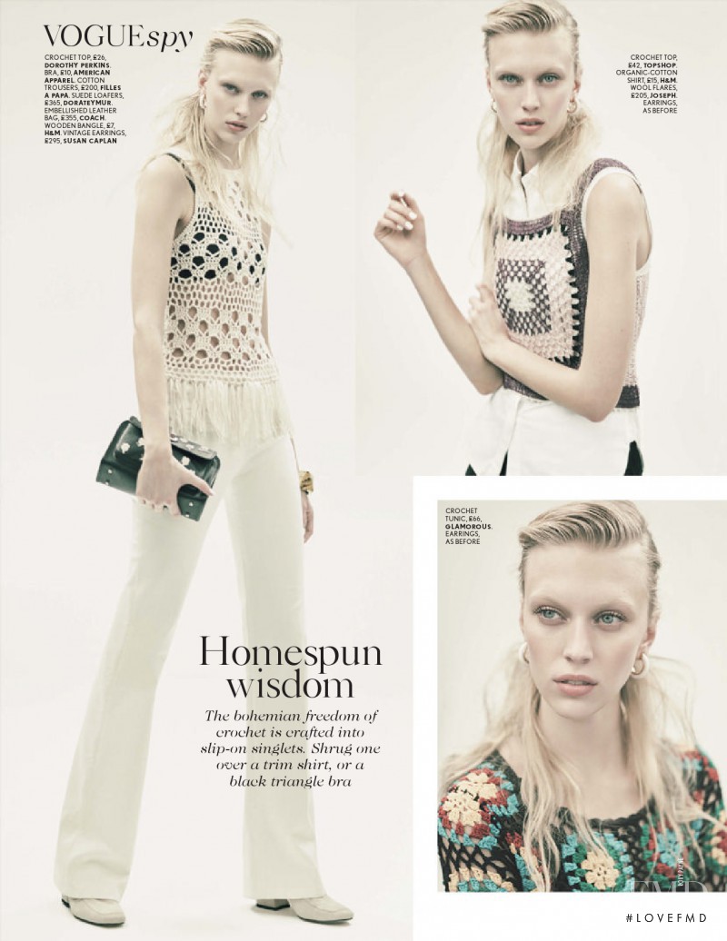 Juliana Schurig featured in Vogue Spy, May 2015