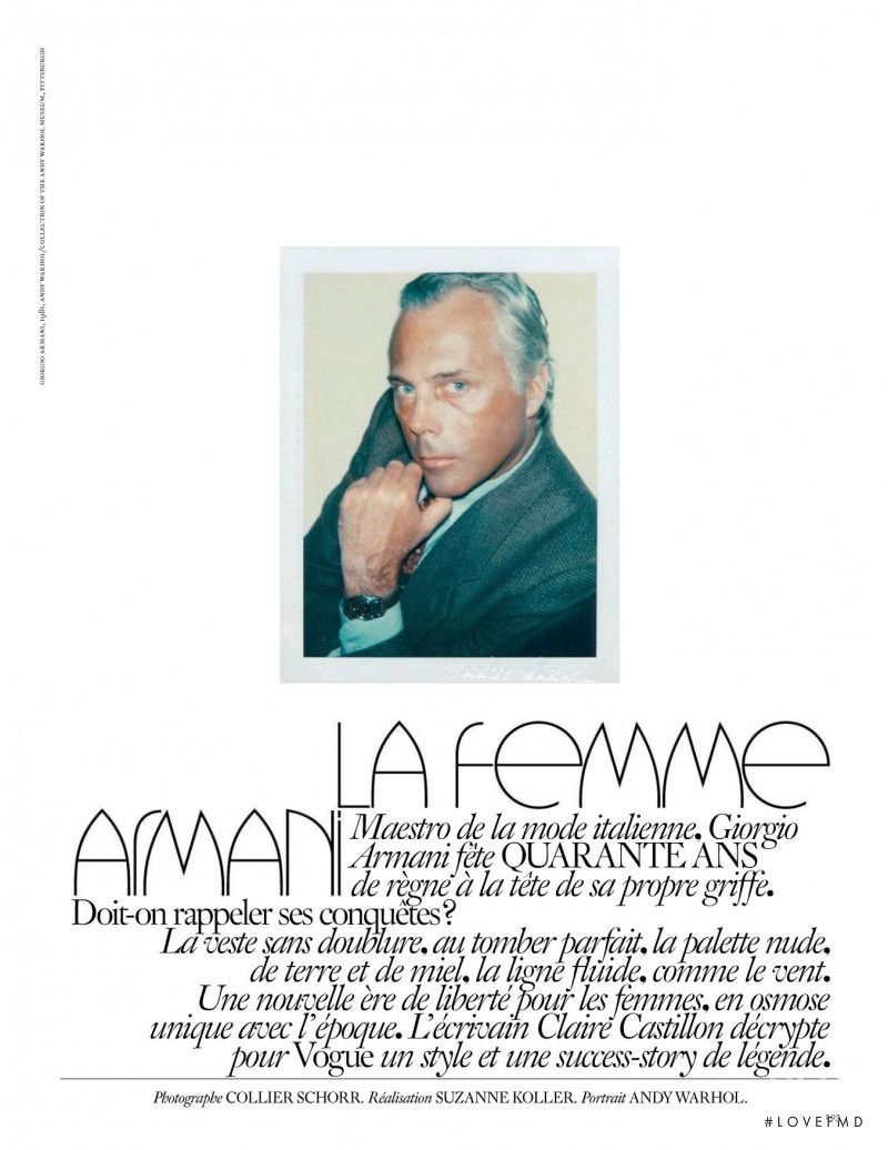 La Femme Armani, May 2015