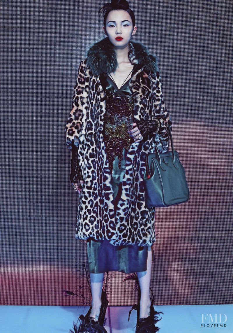 Xiao Wen Ju featured in Anna Cleveland, Jing Ma, Tian Yi & Xiao Wen Ju, June 2015