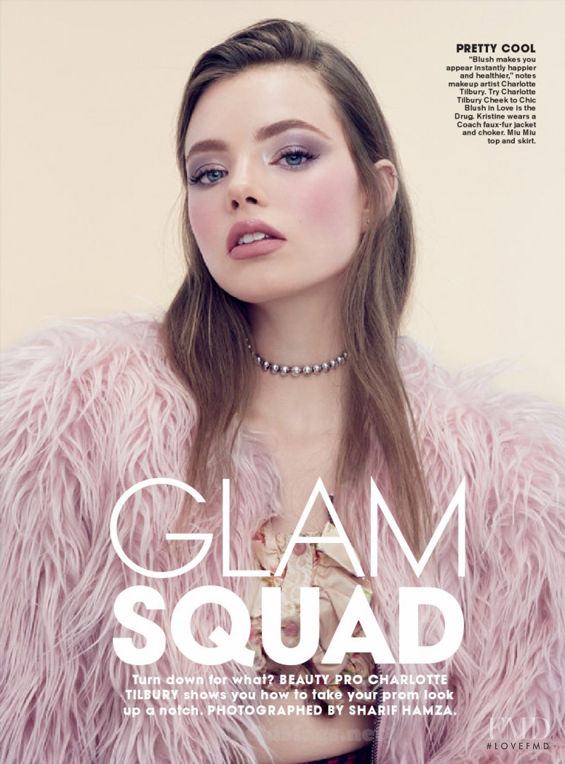 Kristine Frøseth featured in Glam Squad, April 2015