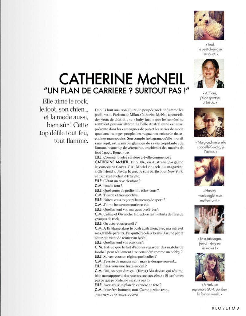 Catherine McNeil featured in Affranchie, March 2015