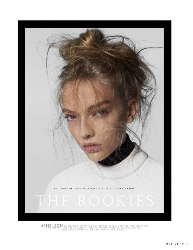 Allie Lewis featured in The Rookies, September 2014