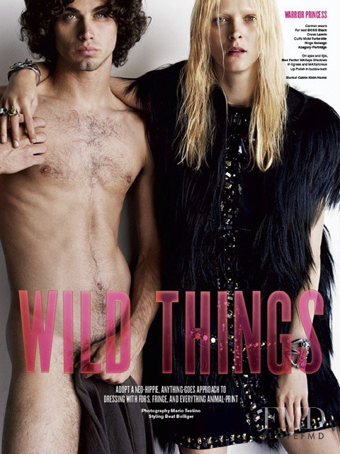 Carmen Kass featured in Wild Things, September 2009