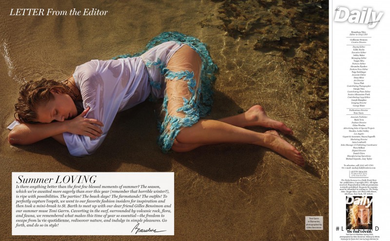 Toni Garrn featured in Swept Away, May 2015