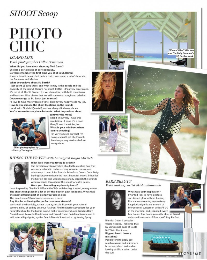 Toni Garrn featured in Swept Away, May 2015