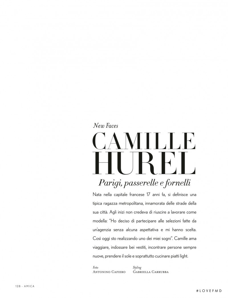 New Face: Camille Hurel, July 2015