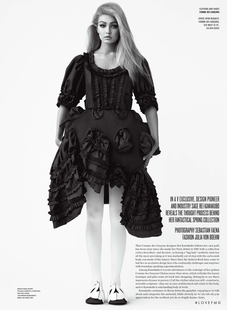 Gigi Hadid featured in Comme As You Are, February 2014