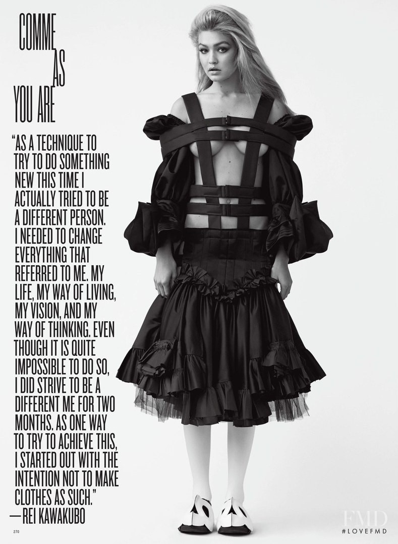 Gigi Hadid featured in Comme As You Are, February 2014