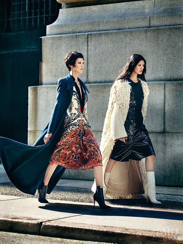 Tao Okamoto featured in The Maxi Coat, September 2011