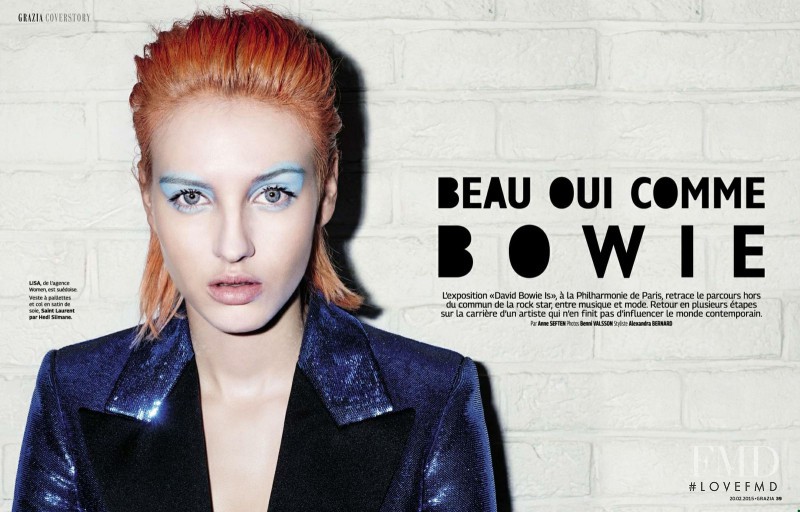 Lisa Alverman featured in Beau Oui Comme Bowie, February 2015