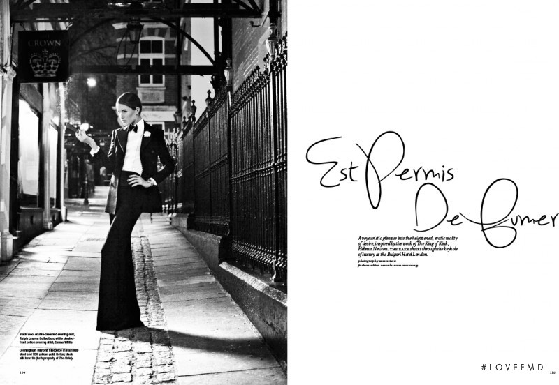 Lyza Onysko featured in Est Permis De Fumer, May 2014