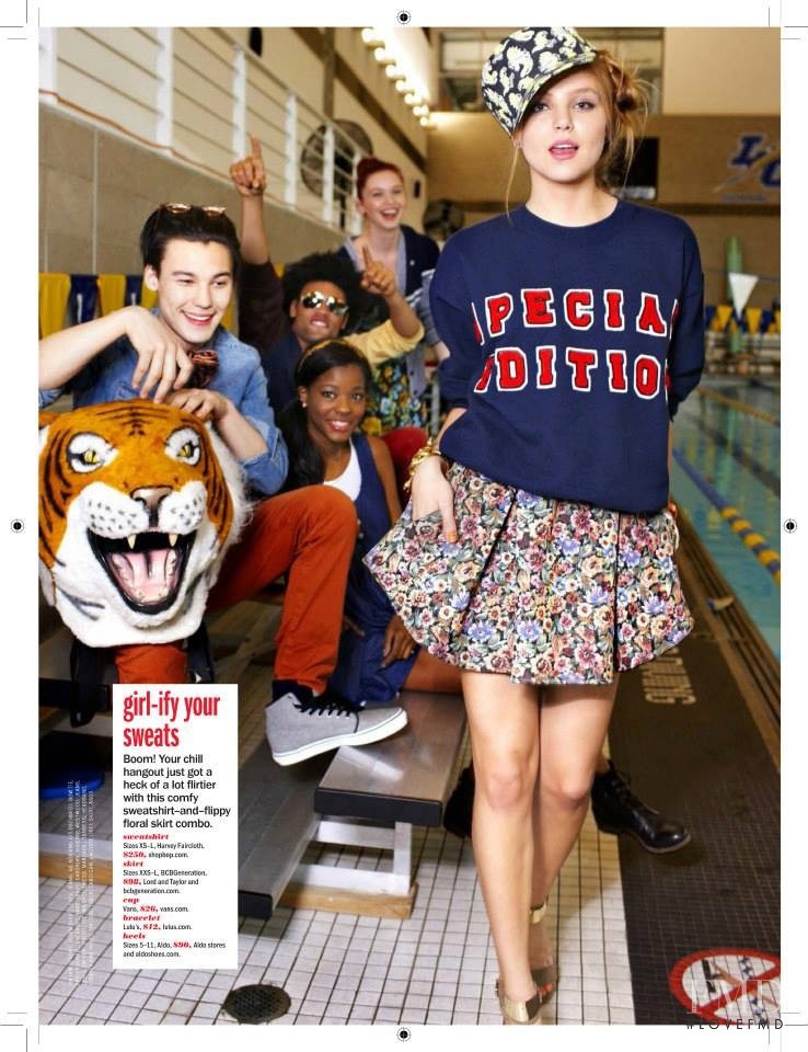 Rachel Hilbert featured in College Style, August 2013