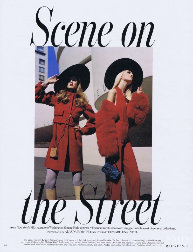 Lindsey Wixson featured in Scene on the Street, August 2011