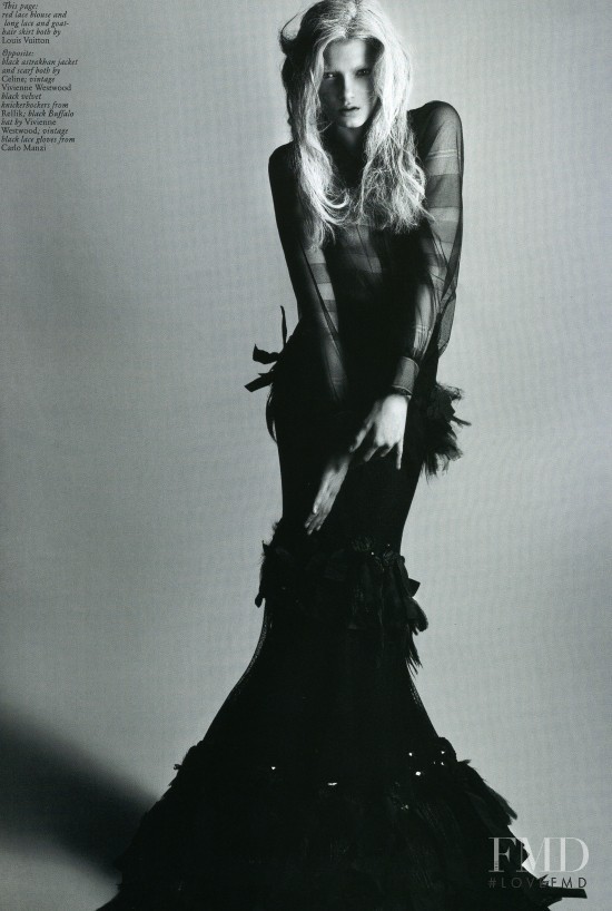 Lily Donaldson featured in Monochrome, September 2004