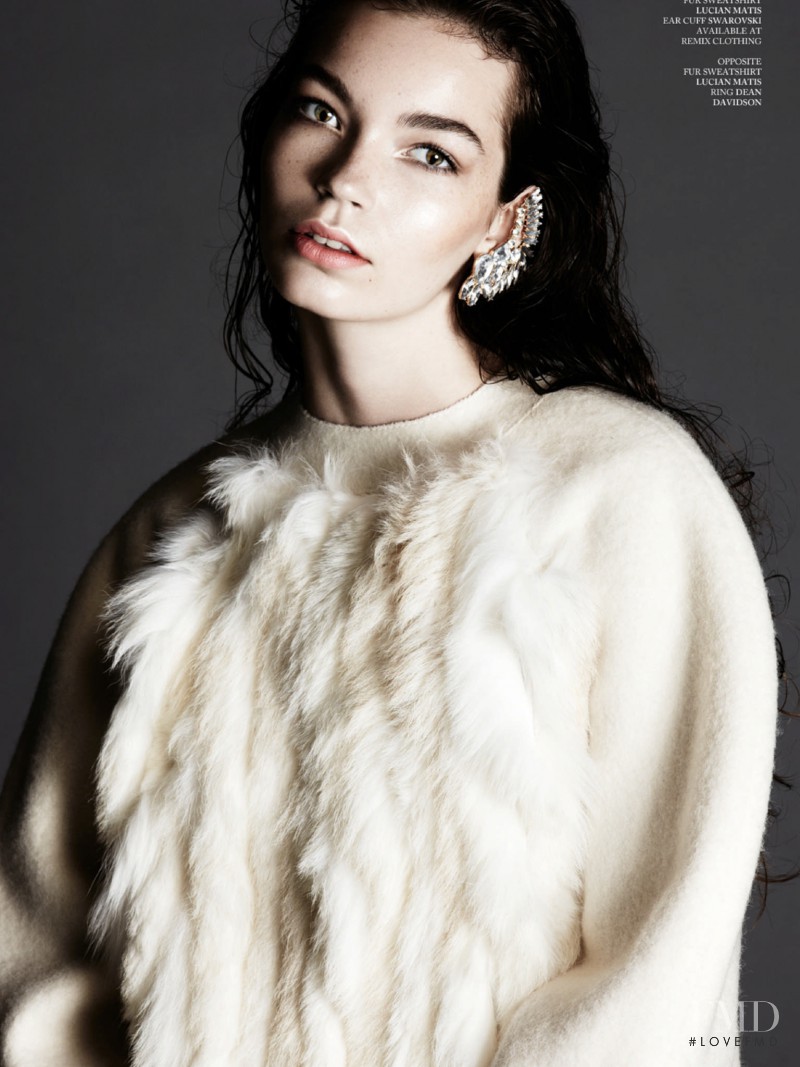 Gaby Ouellet featured in Feline, December 2013