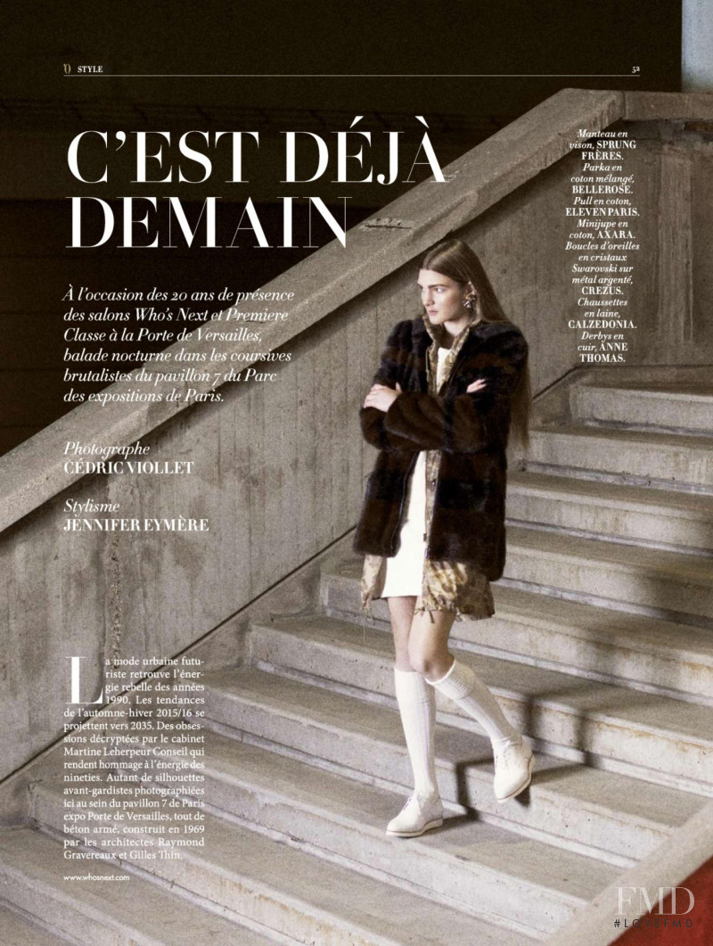 Nastya Abramova featured in C\'est Déjà Demain, February 2015