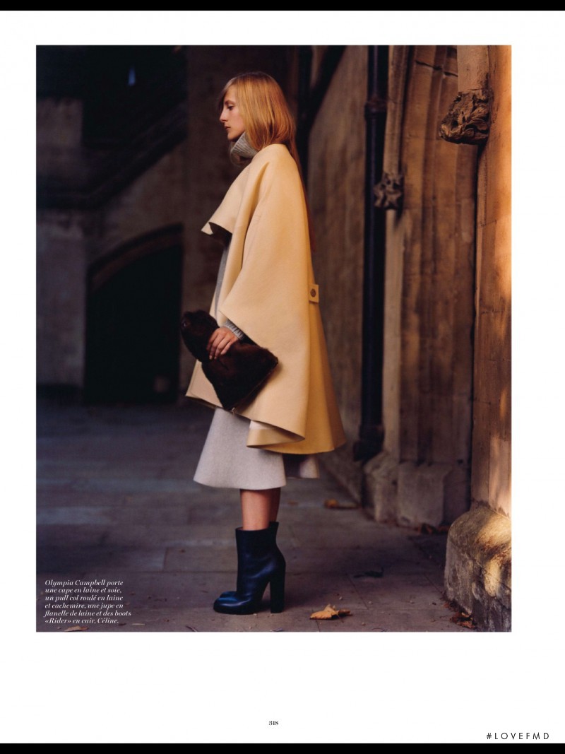 Olympia Campbell featured in Celine, October 2013